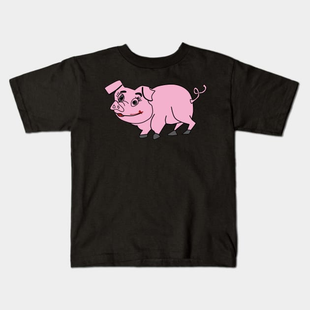 Glückliches Schwein Kids T-Shirt by Guth